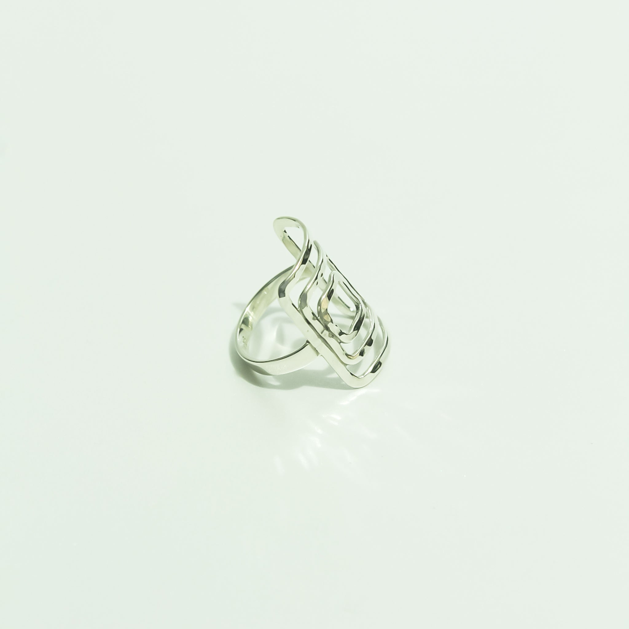 Anillo real largo rectangular